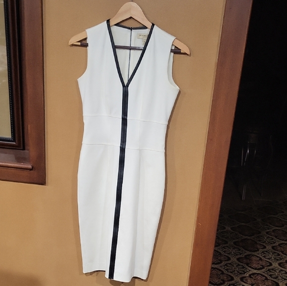Burberry Dresses & Skirts - Burberry White Dress with Black Trim